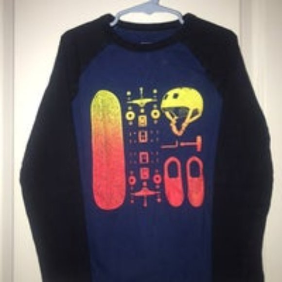 Gap Kids Boys Long Sleeve Blue T-shirt SZ S